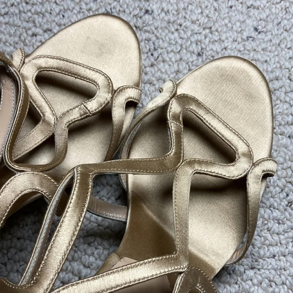 Alberta Ferretti Gold Heels Size 41 / 10.5